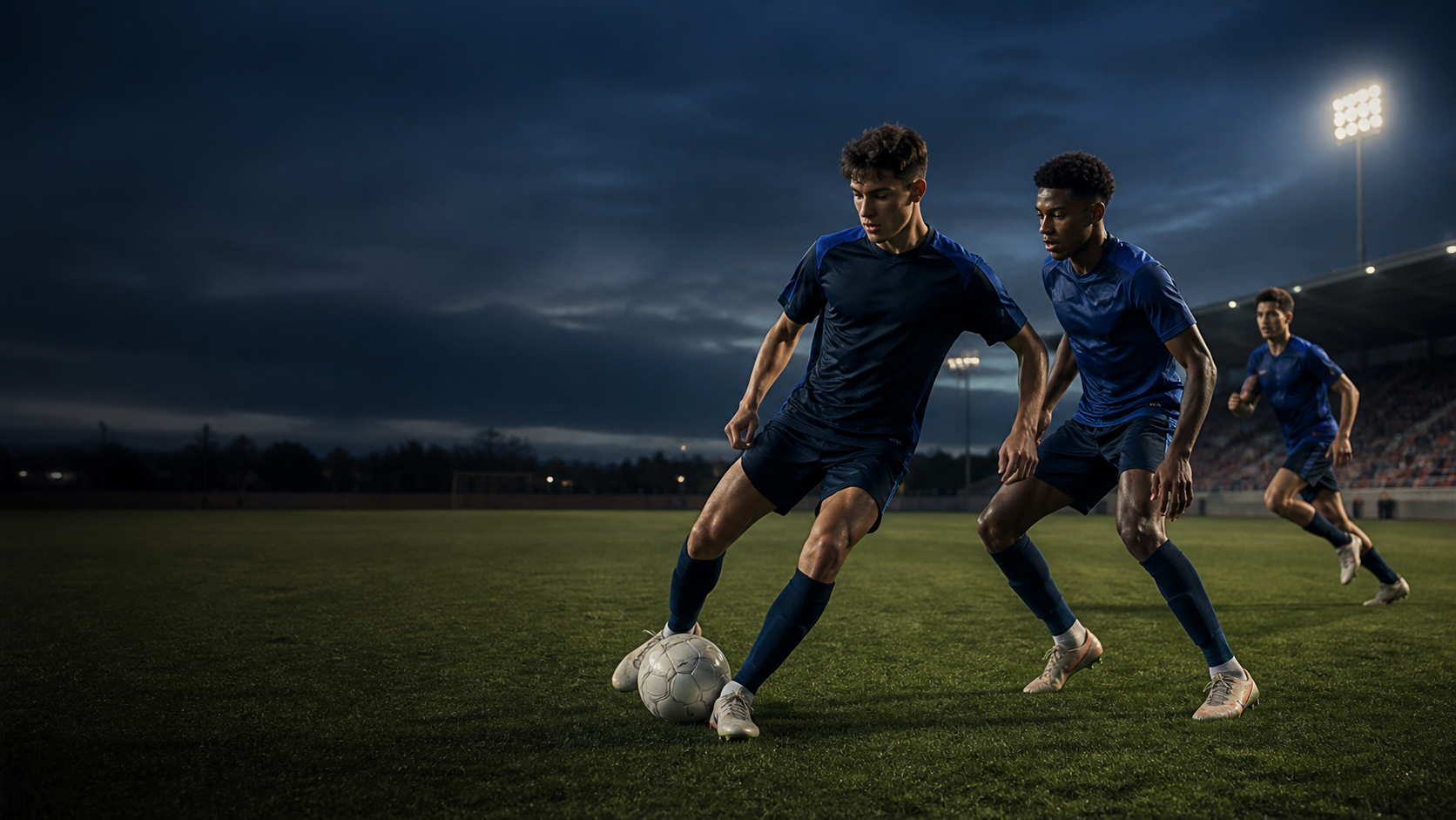 Sahada yeteneğini gösteren genç futbolcu